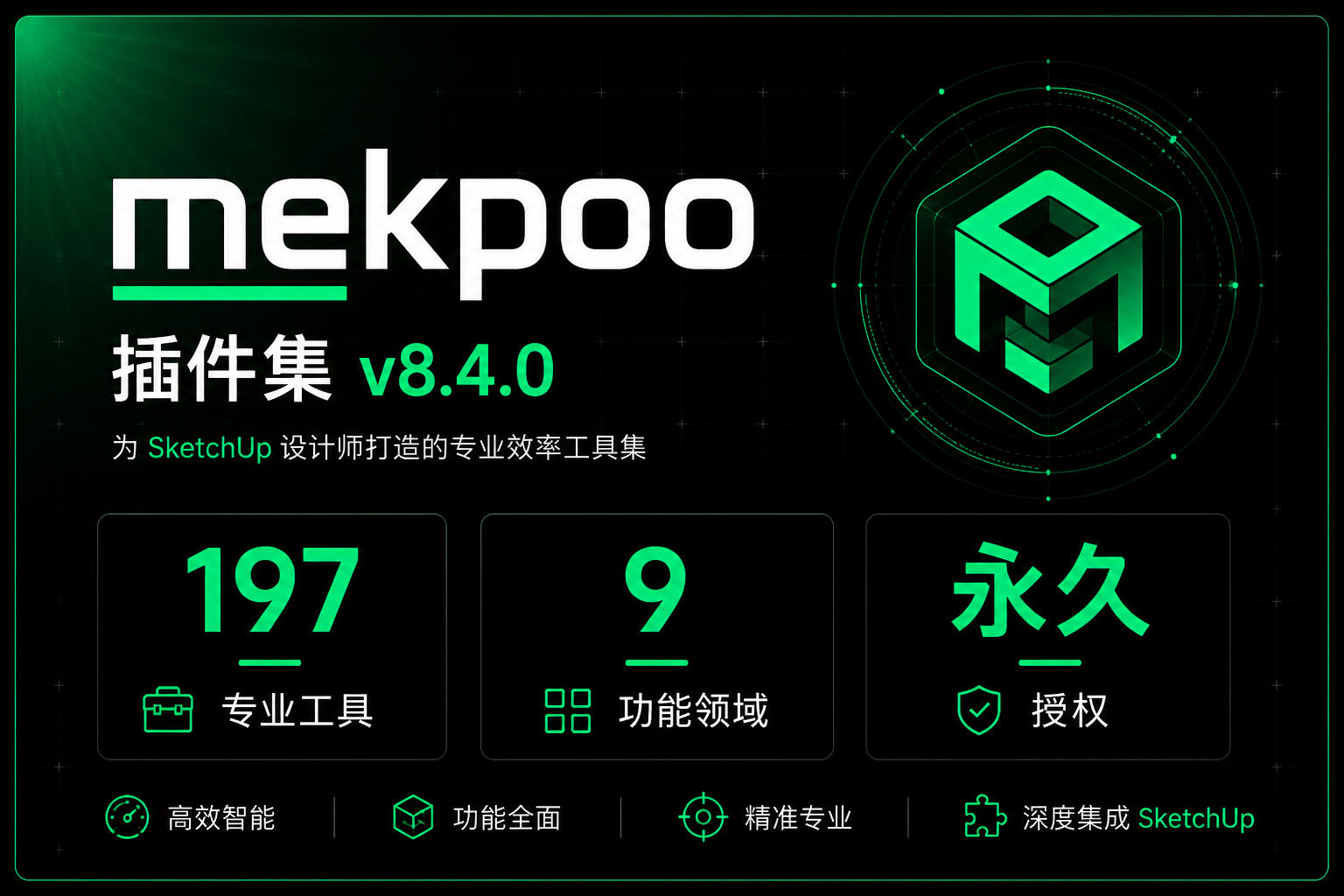 mekpoo 插件集 · 黑绿主题数据海报